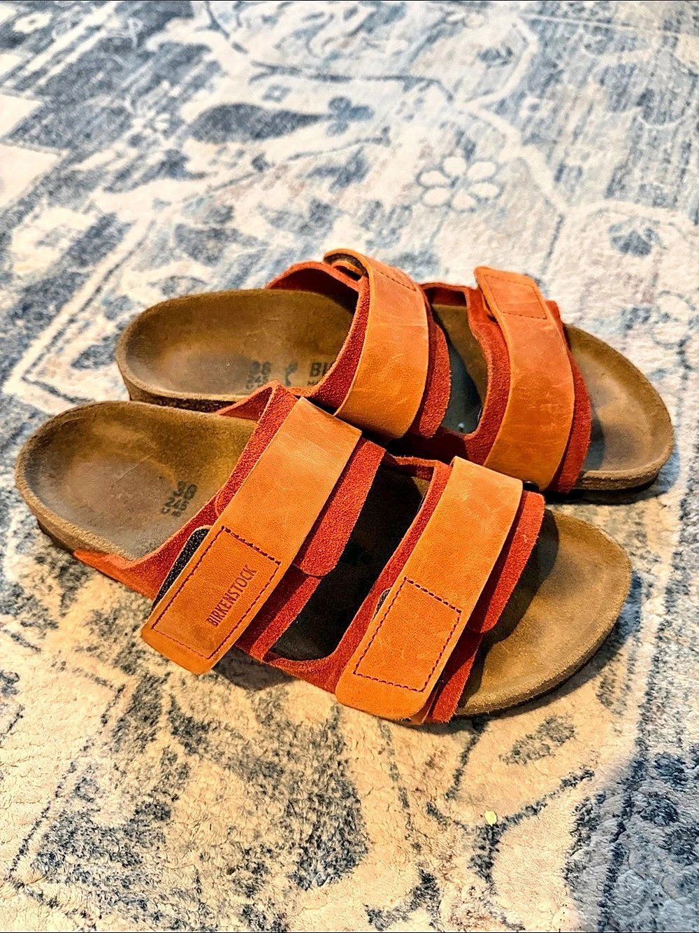 Birkenstock Kyoto Suede Sandal Sandals Orange & Brown EU 38